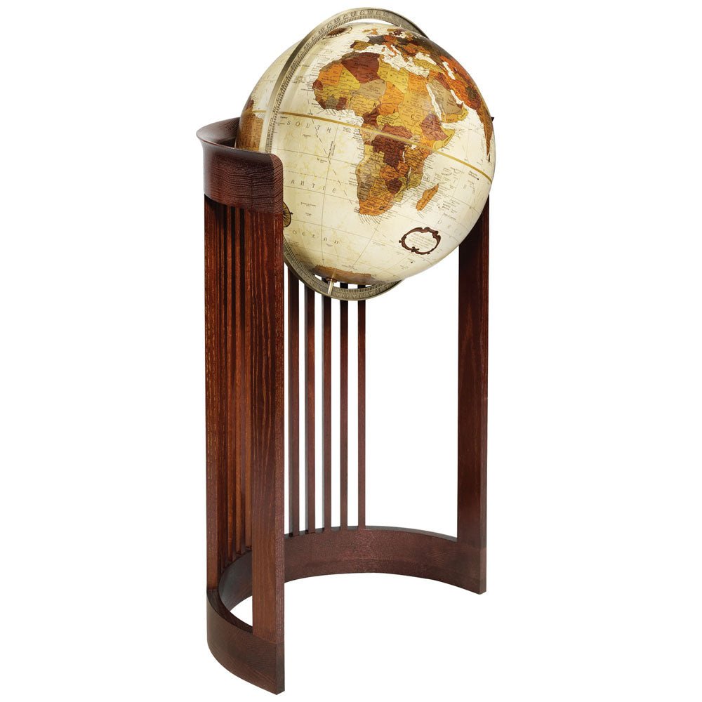 Replogle Barrel 16 - Inch Bronze Metallic Floor Globe (Frank Lloyd Wright Collection) - Floor Globes - GlobeStore.com - 27823