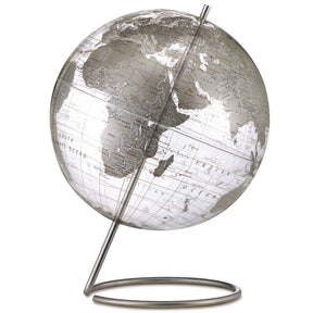 Replogle Crystal Marquise 12 - Inch Clear & Silver Desktop Globe - Desk Globes - GlobeStore.com - 80506