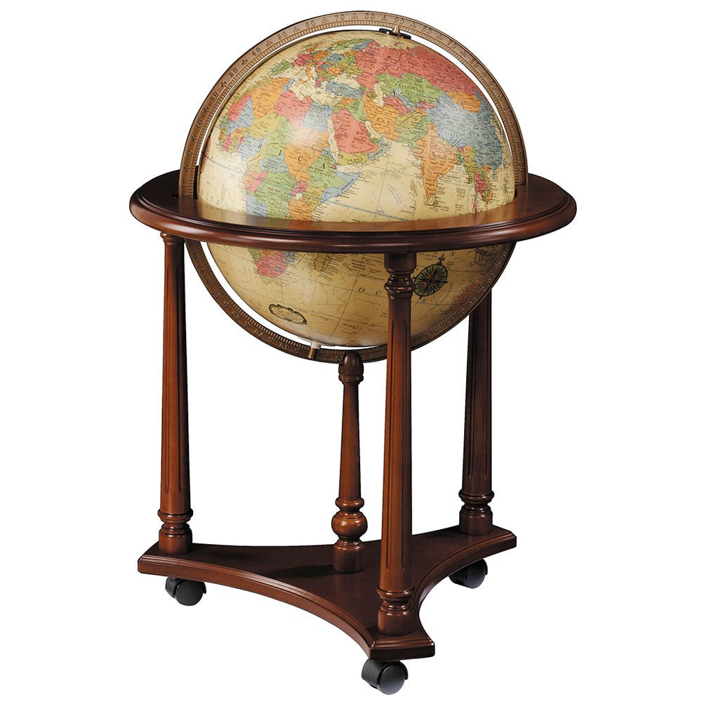 Replogle Lafayette 16 - Inch Antique Ocean Illuminated Floor Globe - Floor Globes - GlobeStore.com - 64005