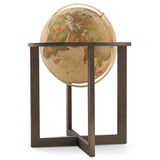 Waypoint Geographic San Marino 20-inch antique illuminated floor globe with hardwood stand