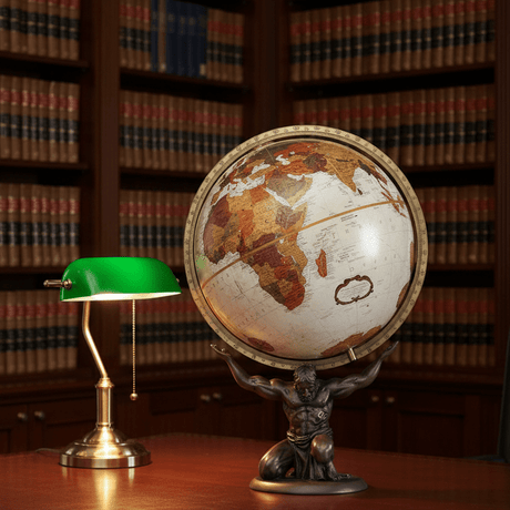Replogle Atlas 12 - Inch Bronze Metallic Desktop Globe with Resin Stand - Desk Globes - GlobeStore.com - 37600