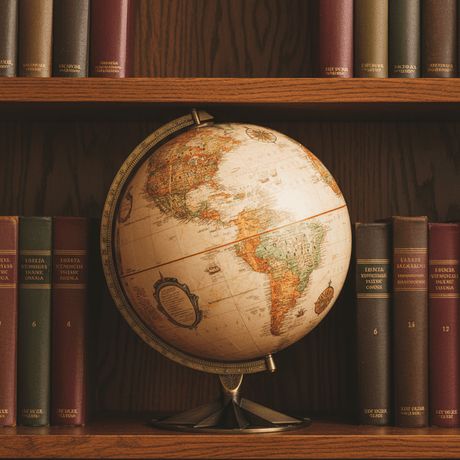 Replogle Compass Rose 12 - Inch Antique Ocean Raised Relief Desktop Globe - Desk Globes - GlobeStore.com - 36518