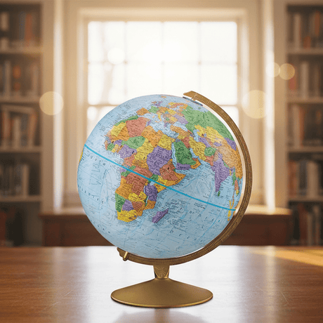 Replogle Explorer 12 - Inch Blue Ocean Raised Relief Desktop Globe - Globes for Kids - GlobeStore.com - 30501
