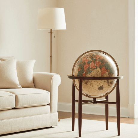 Replogle Finley 20 - Inch Antique Ocean Illuminated Floor Globe - Floor Globes - GlobeStore.com - 65032