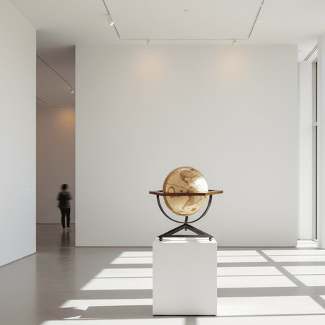Replogle Hexagon 12 - Inch Antique Ocean Desktop Globe (Frank Lloyd Wright Collection) - Desk Globes - GlobeStore.com - 31821