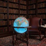Replogle Statesman 20 - Inch Blue Ocean Illuminated Floor Globe - Floor Globes - GlobeStore.com - 65125