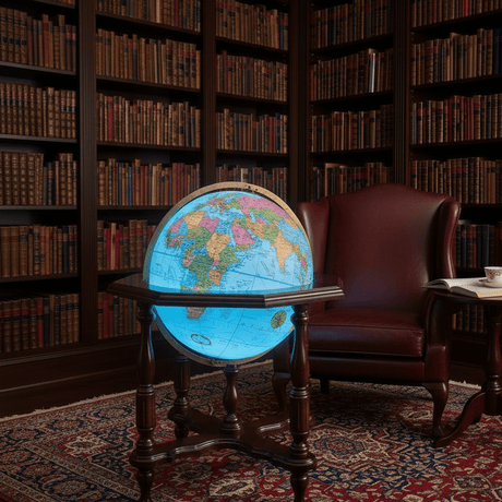 Replogle Statesman 20 - Inch Blue Ocean Illuminated Floor Globe - Floor Globes - GlobeStore.com - 65125