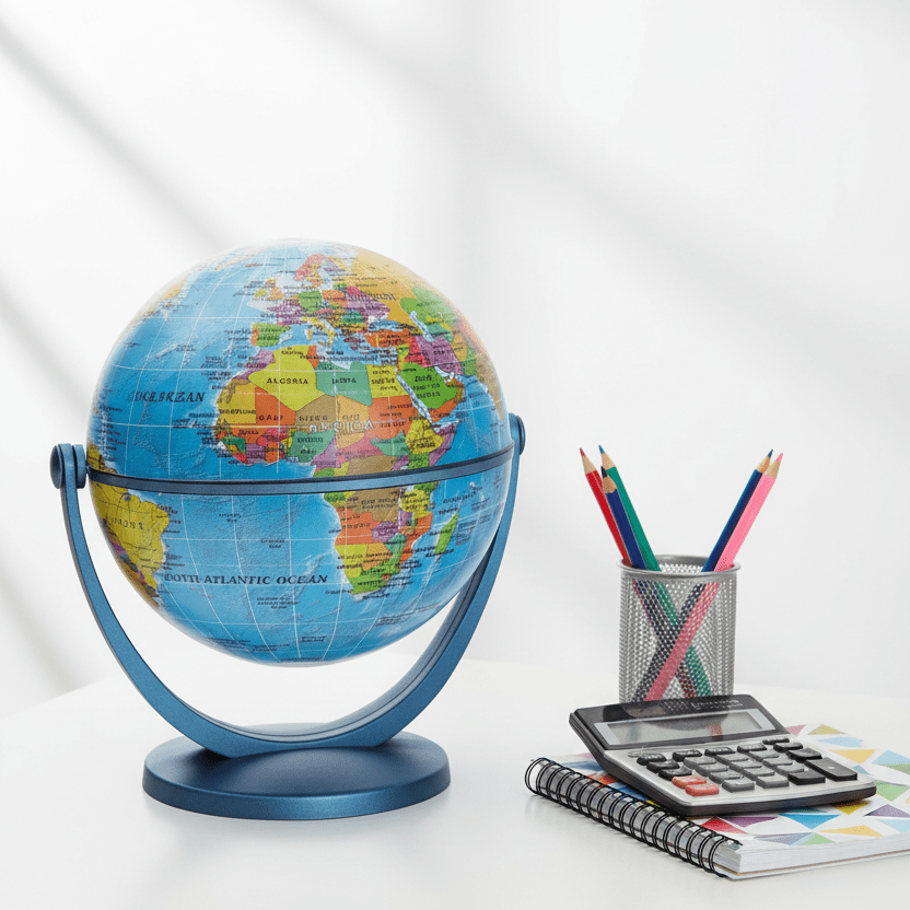 Waypoint Geographic GyroGlobe 4 - Inch Blue Ocean Desktop Globe - Globes for Kids - GlobeStore.com - WP50200