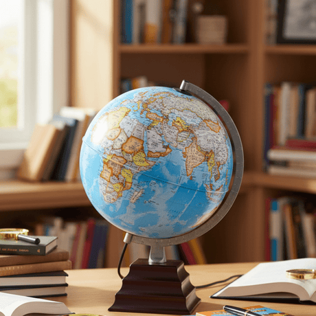 Waypoint Geographic Pacific Plus 12 - Inch Illuminated Desktop Globe - Desk Globes - GlobeStore.com - WP21010